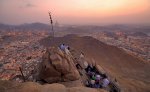 The view from the cave of Hira (Makkah) after the time of Fajr. The first revelation took place on this blessed mountain.